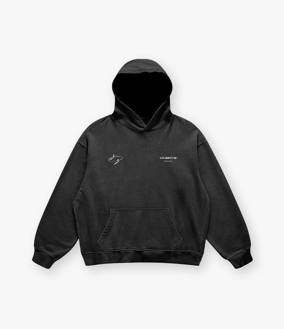 Inner Circle Capsule - Oversized Hoodie Washed Black