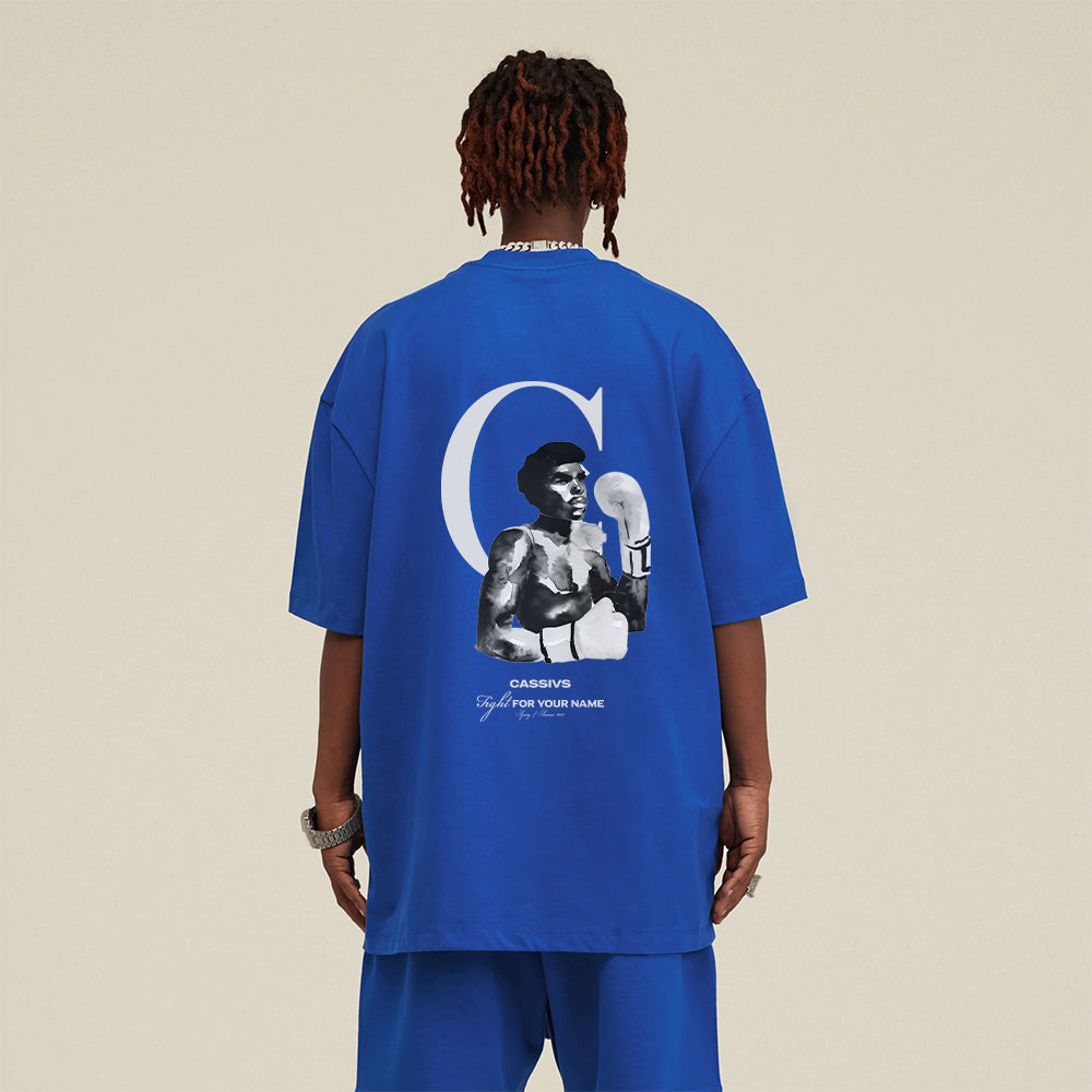 Fight For Your Name - Oversized Tee Deep Blue