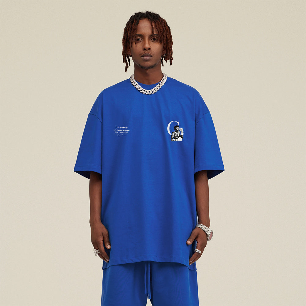 Fight For Your Name - Oversized Tee Deep Blue