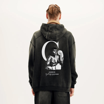 Fight For Your Name - OVERSIZED WASHED HOODIE