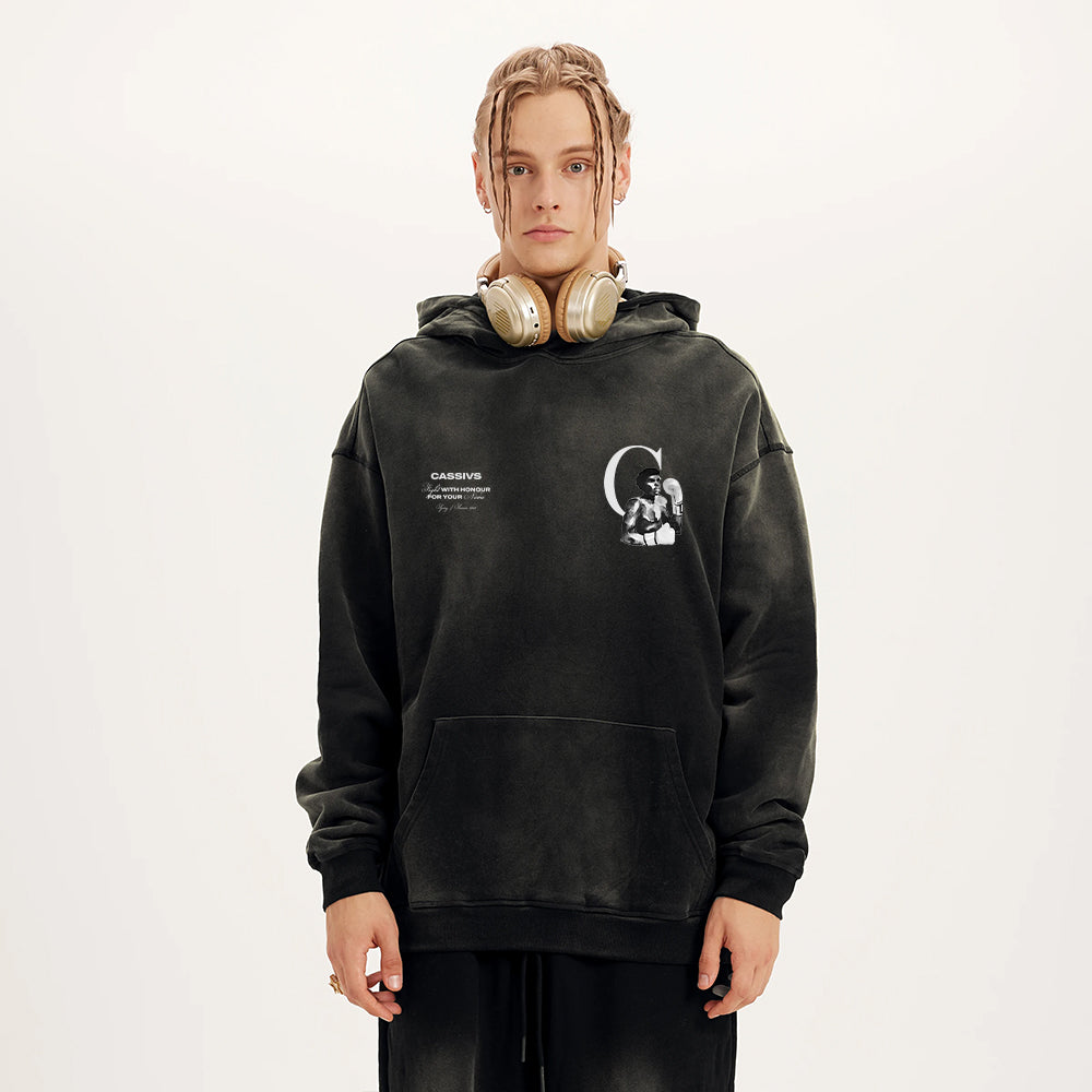 Fight For Your Name - OVERSIZED WASHED HOODIE