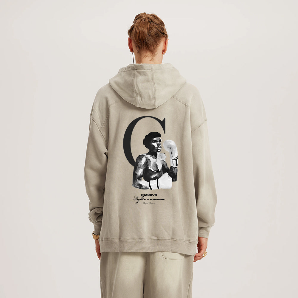 Fight For Your Name - OVERSIZED WASHED HOODIE