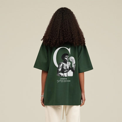 BFCM - Fight For Your Name - Oversized Tee Cactus Green