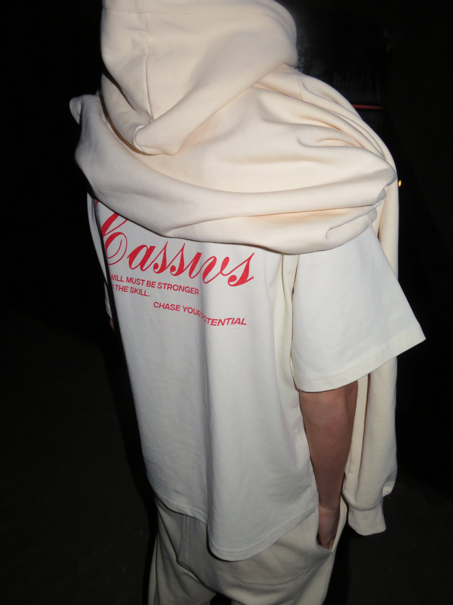 Chase your Potential - Oversized Tee Creme